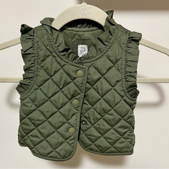 GAP Other - 12-18 month Ruffled Quilt Vest for Baby Girl
